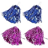 Katyjun 4 Stück Cheerleader Pompons, Pom Poms Cheerleading, Pompoms aus...