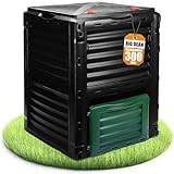 BigDean Komposter Garten 300 Liter – Schnellkomposter aus wetterfestem...