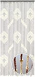 Kobolo Holzperlenvorhang Sevilla, 90x200 cm, 31 Stränge, braun/beige,...