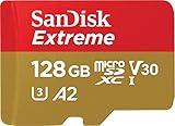 SanDisk Extreme microSDXC UHS-I Speicherkarte 128 GB für Actioncams und Drohnen...