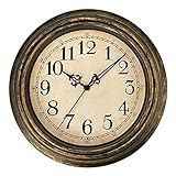 Plumeet Wanduhr Klassisch 30cm Ruhige Retro Wanduhr ohne Tickgeräusche für...