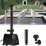 1000L/h 22W Garten Springbrunnenpumpe Teichpumpe Wasserspielpumpe Bachlaufpumpe...