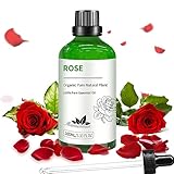 Rosenöl Ätherisches Öl 100ML, 100% Reines Ätherisches Öl Rose, Duftöl Rose...