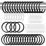 Heyu-Lotus 40 Stück Metall Vorhangringe Vorhang Hängend Ringe und 40 Stück...