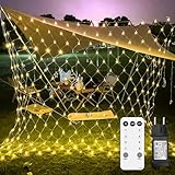 Artrastar Lichternetz Außen 3x2m 200 LED Lichterkette Außen Netz mit Stecker...