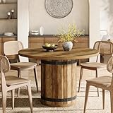 Tribesigns Runder Esstisch, 100 cm Küchentisch für Esszimmer und Wohnzimmer,...