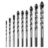 9 Stück Glasbohrer Set,Professionelles Fliesenbohrer Glasbohrer...