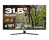 JapanNext Monitor 31,5 Zoll VA 4K UHD (3840x2160) | HDR-Technologie |...