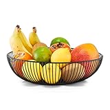 Zeller 27382 Obstkorb, Metall, Schwarz, ca. Ø 28 x8 cm, schwarze Schale für...