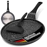 ZWIEGER Crepe Pfanne mit Teighelfer – Beschichtete Pancake Pfanne Induktion 26...