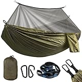 Hängematte mit Moskitonetz und Tarp, Hängematte Outdoor 300kg Traglast,...