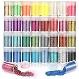 Kasanni 32 Farben Glitzer Gesicht Bastelglitzer Glitzerpulver Festival Glitzer...