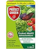 PROTECT GARDEN Protect MaXX Schneckenkorn, 2x250g - für 2x500 m² hochwirksames...