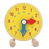 Holzuhr Spielzeug, Kinder Zahlen Uhr Modell Spielzeug Kleinkind Lernzeit...