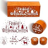 4 Stücke Weihnachten Stempel Holzstempel Frohe Weihnachten Motivstempel...
