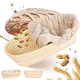 Gärkörbchen Oval，Profi Gärkorb zum Brotbacken oval，schönes Gärkörbchen...