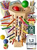 SINNESFUCHS® Farblernturm - FSC® 100% - Montessori Spielzeug ab 3 Jahre -...