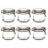 BigDean 6er Set Drahtbügelgläser 600ml - Einmachgläser mit Bügelverschluss -...