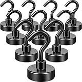 Neosmuk Schwarze Magnethaken, 20kg Hochleistungs-Erdmagnete mit Haken, extra...