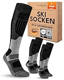 sockenkauf24 Herren Merino Skisocken 43-46 (2 Paar) Thermo Winter Kniestrümpfe...