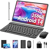 Android Tablet,11 Zoll Tablet Android 14 mit Tastatur, 12GB+256GB, 1TB Expand,...