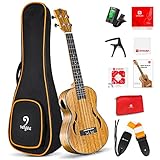 Vangoa Konzert Ukulele 23 Zoll Walnussholz Hawaii Akustik Ukulelen Einsteige Set...