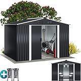 GARDEBRUK® XXL Metall Gerätehaus 5m² mit Fundament 260x205x180cm Schiebetür...