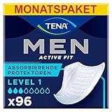 TENA MEN Absorbierende Protektoren, Level 1-96 Einlagen im Monatspaket (8 x 12),...