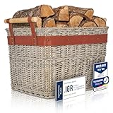 OAKAGE® Holzkorb für Kaminholz Groß aus Weide Kaminholzkorb Feuerholzkorb...