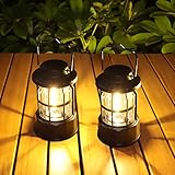 Guijiyi 2 Stück LED Campinglampe Tragbar, Camping Laterne Batteriebetrieben...
