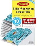 Aeroxon Silberfischfalle 10er Pack – Hochwirksame Klebefallen Silberfische,...