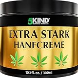 5kind Extra Starke Hanfcreme 300ml - Hochkonzentriertes Hanföl und Arnika-Creme...
