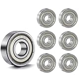 6 Stück 608 ZZ Kugellager, 8mm x 22mm x 7mm, Metall Double Shielded Miniatur...