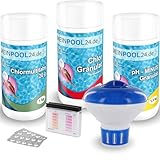Meinpool24.de Wasserpflege Set Chlor Starterset I 1,0 kg Chlorgranulat...