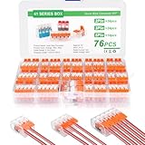 76 Stück Schnellanschlussklemmen, Elektroinstallationen 2 Polig, 3 Polig, 5...