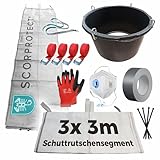 Scorprotect® Schuttrutsche Bauschuttrutsche 9 m flexibel mit Einfülltrichter...