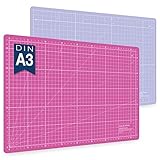 Guss & Mason Selbstheilende Schneidematte A3 in Pink, Blau, Grün. Perfekt zum...