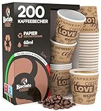 Eurocali 200 Espresso Pappbecher 65ml Biologisch Abbaubare Kaffee Einwegbecher -...