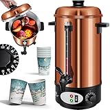 KESSER® Glühweinkessel 8L Edelstahl Inkl. 10x Becher Glühweinkocher mit...