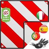 Warmfay Warntafel für Italien Spanien und Portugal Fahrradträger, 3 In 1 Alu...
