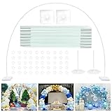 TEKXYZ Ballonbogen-Ständer-Set, verstellbarer Ballonbogenrahmen, 2,2m hoch & 3m...