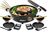 TomYang® Elektrischer Hot Pot mit Premium Zubehör - Original Thai Grill und...