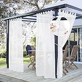 PONY DANCE Outdoor Vorhang Wasserdicht 2er Set H 213 x B 137 cm Outdoor Gardinen...