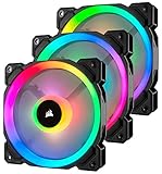 Corsair LL120 RGB LED PWM PC-Gehäuselüfter (120mm Dual Licht Loop RGB LED,...