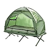 SoBuy® Feldbett 4in1-Zelt mit Campingliege Schlafsack Luftmatratze und Zubehör...