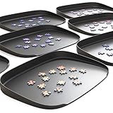 Puzzlup Stapelbare Puzzle Sortierschalen mit Box Anzeige auf Deckel – Set aus...