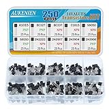 AUKENIEN BJT Transistor Transistoren Assortment Kit 10 Values 250pcs NPN PNP...