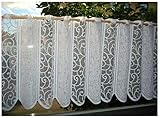 heimtexland ® Scheibengardine Ranke Weiß Höhe HxB 52x150 Panneau Gardine...