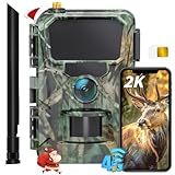 CEYOMUR 4G LTE Wildkamera mit Handyübertragung App, 2K HD Wildkamera mit SIM...