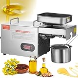 VEVOR Elektrische Ölpresse, 850 W Ölextraktionsmaschine aus Edelstahl, 0–300...